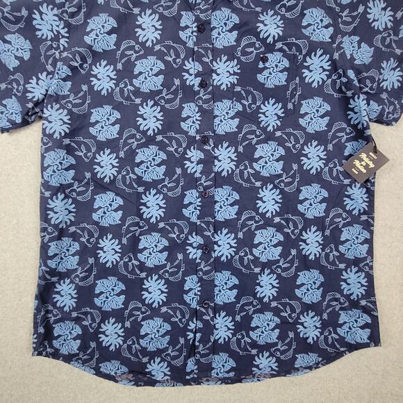 Artistry in Motion Shirt Mens Size XL Slim Fit Fishie SS Buttondown NEW w/Tag - Picture 3 of 15